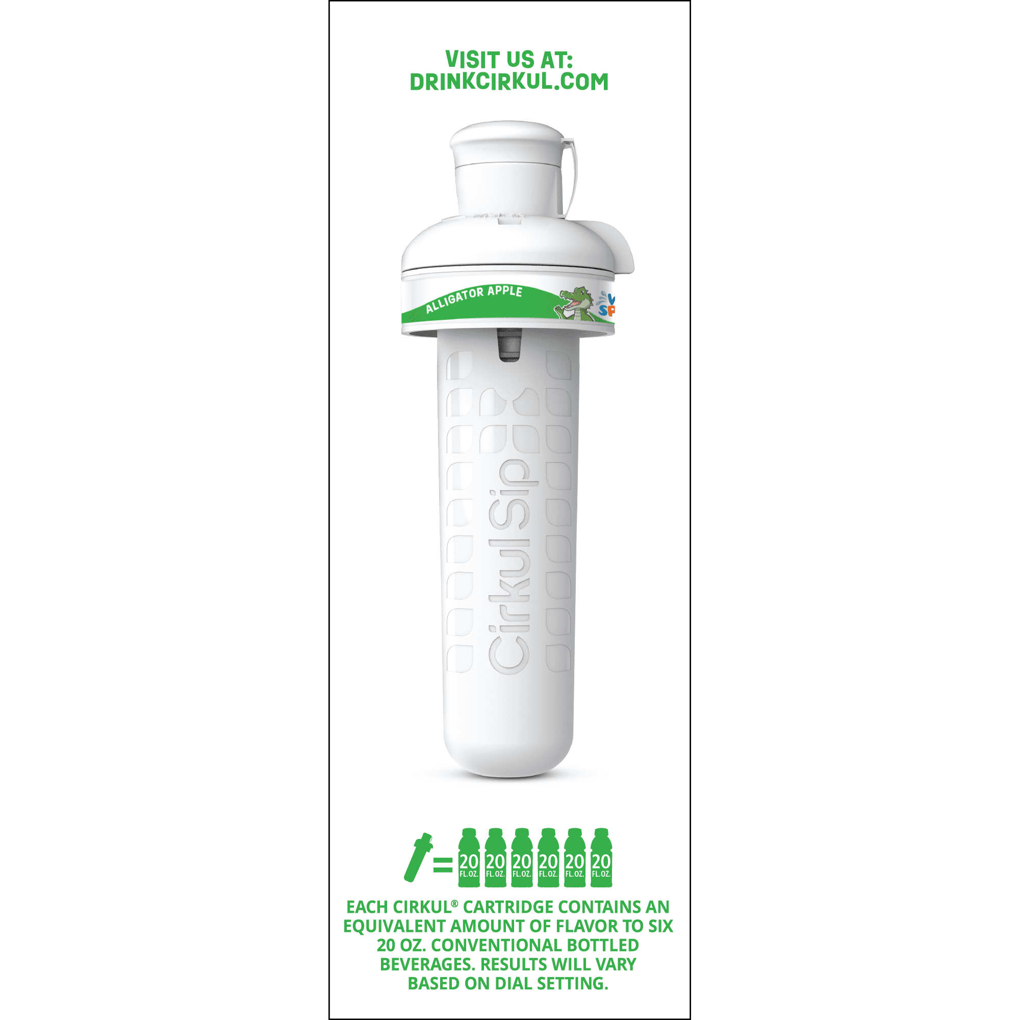 (2 pack)   Alligator Apple Flavor Cartridge, Drink Mix, 1-Pack