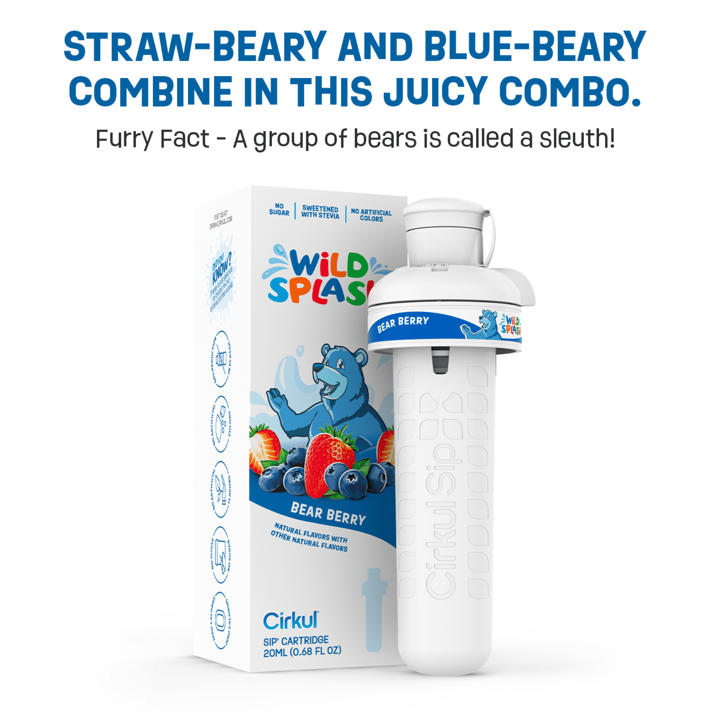 (2 pack)   Bear Berry Flavor Cartridge, Drink Mix, 1-Pack