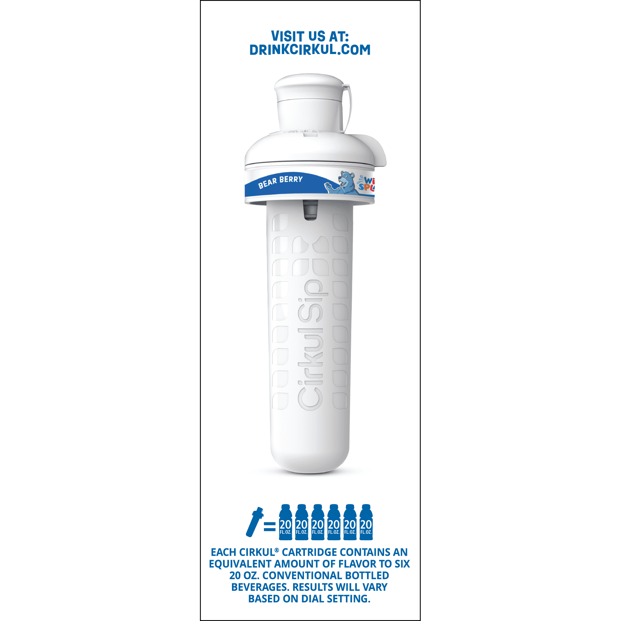 (2 pack)   Bear Berry Flavor Cartridge, Drink Mix, 1-Pack