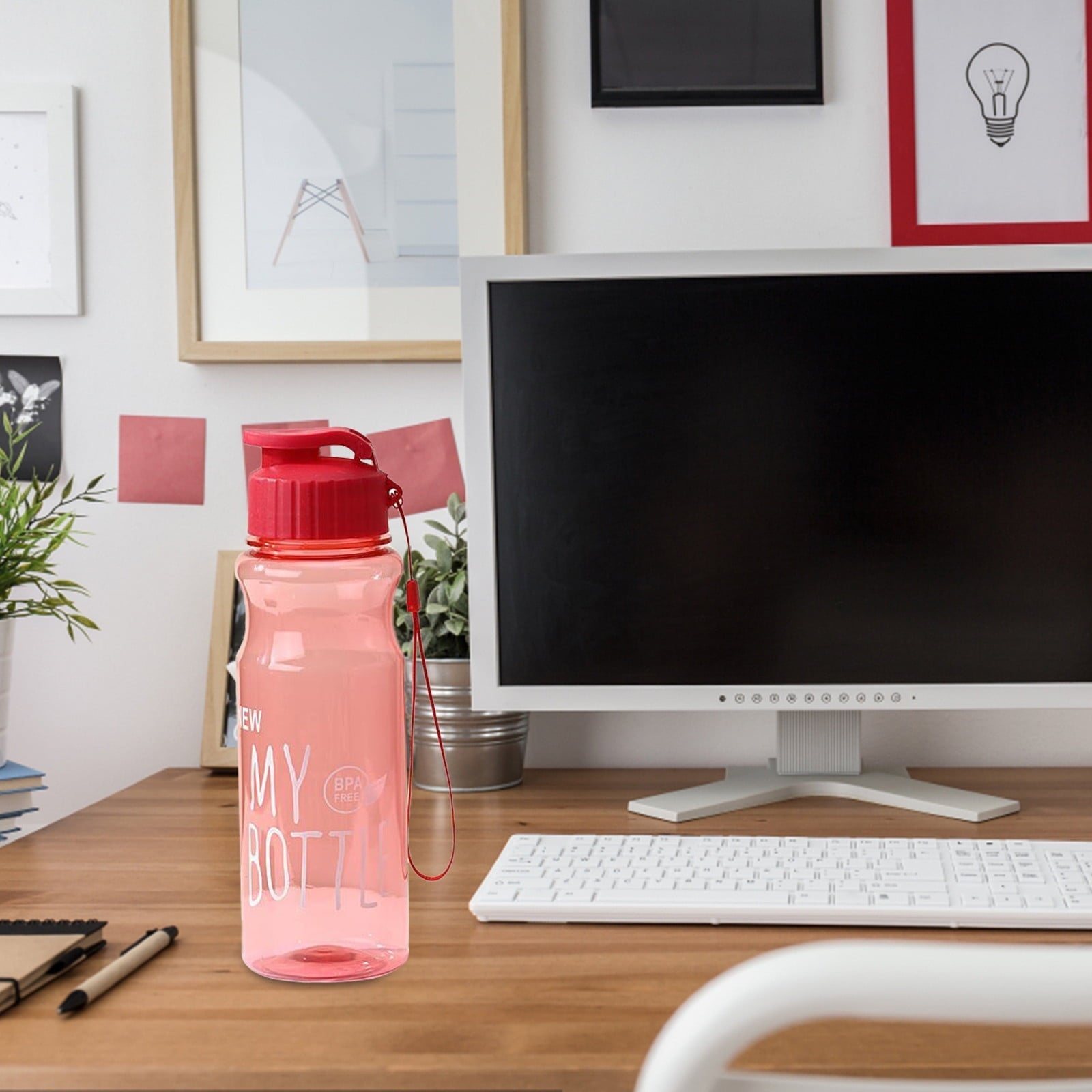 Portable Outdoor Sports Water Bottle with Lanyard - Image 3