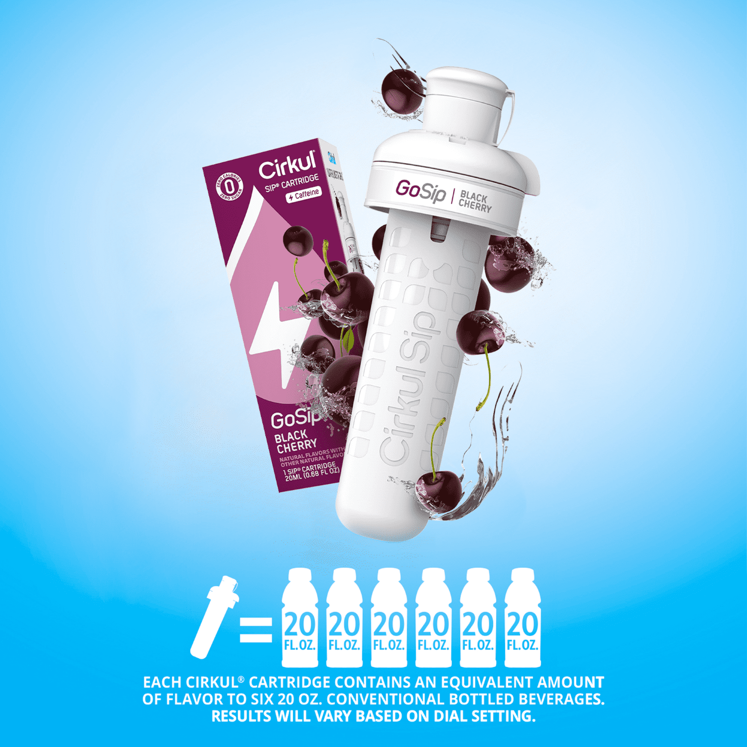 (2 pack)   Black Cherry Flavor Cartridge, Drink Mix, 1-Pack