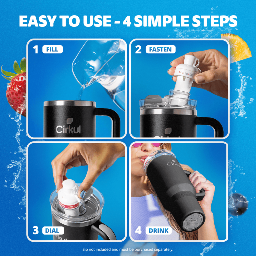 40oz Insulated Stainless Steel Tumbler with Handle and Straw Lid - Image 4