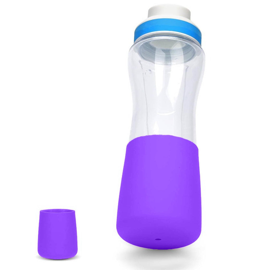 Silica Gel Chill Sleeve for 22 Oz Plastic Bottles - Purple/Black - Image 2